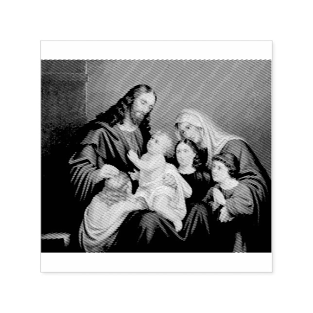 Jesus Christ with Children Premium Fine Art Self-inking Stamp (Design)