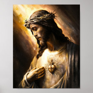 Jesus Christ with Crown of Thorns Poster