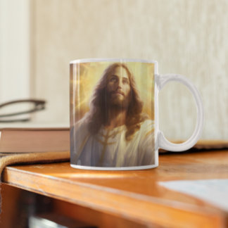 Jesus Christ with Stars and Light version 5 Coffee Mug