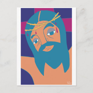 Jesus Christ Yeshua Crucifixion Illustration Postcard