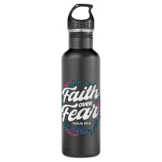 Jesus Christian Bible Verse Psalm 563 Flower Butte 710 Ml Water Bottle