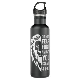 Jesus Christian Do Not Fear For I Am With You Isai 710 Ml Water Bottle
