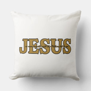 Jesus Christian Faith John 14:6 KJV Bible Verse Throw Pillow