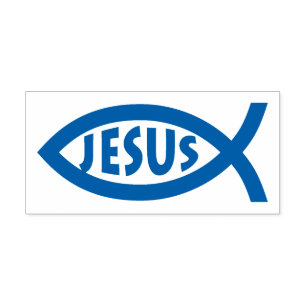 Jesus   Christian Fish Symbol Self-inking Stamp