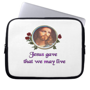 Jesus christian gifts laptop sleeve