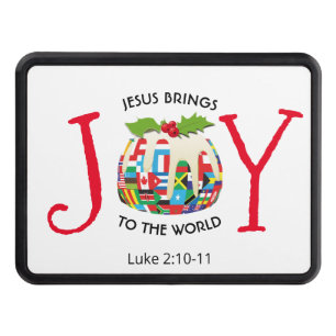 JESUS   Christian   JOY TO THE WORLD   Christmas Trailer Hitch Cover