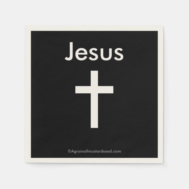 Jesus Christian Symbol Cross Napkin (Front)