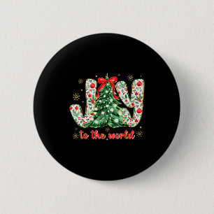 Jesus Christian Xmas Tree Holiday Christmas Joy To 2 Inch Round Button