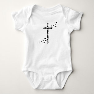 Jesus Christians Christianity Butterflies Cross Baby Bodysuit