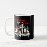 Jesus Christmas Begins With Christ Snowman Christi Coffee Mug<br><div class="desc">Jesus Christmas Begins With Christ Snowman Christian Cross</div>