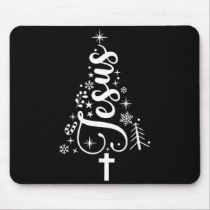 Jesus Christmas Tree Bible Verse Mouse Pad