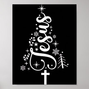 Jesus Christmas Tree Bible Verse  Poster