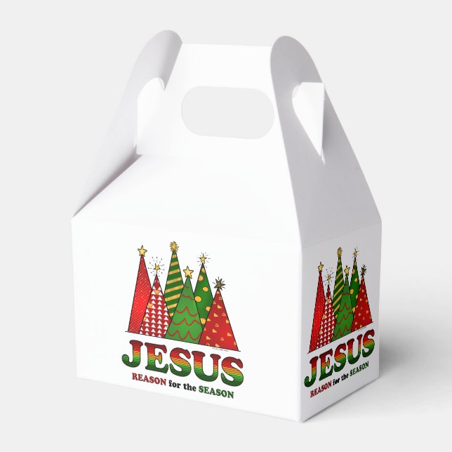 Jesus Christmas Trees Favor Box (Front Side)