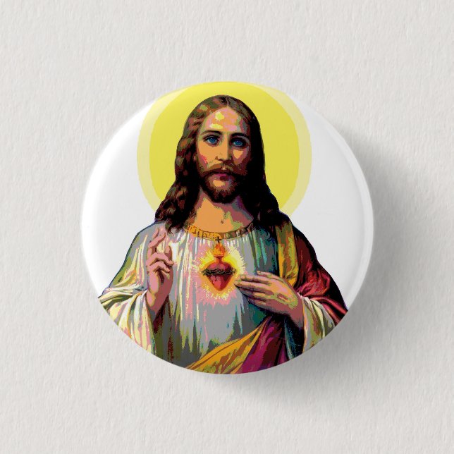 Jesus Christus in Pop Art Style  1 Inch Round Button (Front)