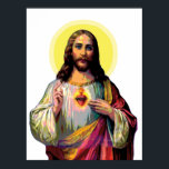 Jesus Christus in Pop Art Style  Poster<br><div class="desc">Pop Art Jesus Christ. Pop cultural variation of Jesus in pop art style as Pop Icon. Fine Art for Jesus lover,  funny christian,  crucifixion,  contemporary,  vintage,  retro,  modern.</div>
