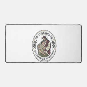 Jesus Chronic Illness Encouragement T-Shirt Inspir Desk Mat