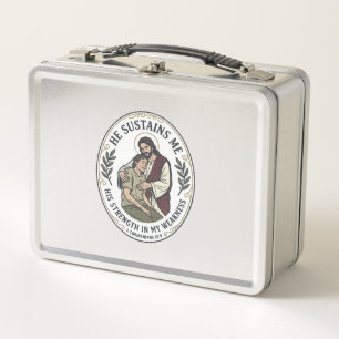 Jesus Chronic Illness Encouragement T-Shirt Inspir Metal Lunch Box