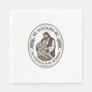 Jesus Chronic Illness Encouragement T-Shirt Inspir Napkin