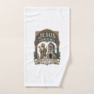 Jesus Church Bell Jesus Church Bell Christian Fait Hand Towel