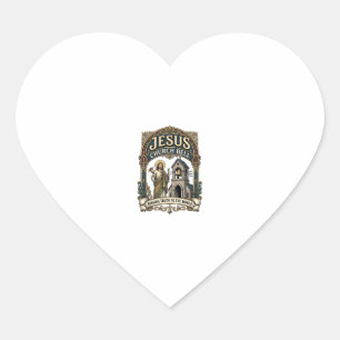 Jesus Church Bell Jesus Church Bell Christian Fait Heart Sticker