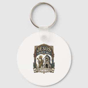 Jesus Church Bell Jesus Church Bell Christian Fait Keychain