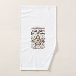 Jesus Church Bulletin Program Jesus Church Bulleti Hand Towel