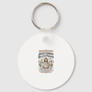 Jesus Church Bulletin Program Jesus Church Bulleti Keychain