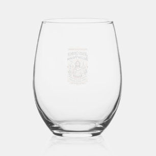 Jesus Church Bulletin Program Jesus Church Bulleti Stemless Wine Glass