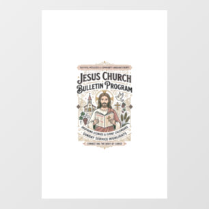 Jesus Church Bulletin Program Jesus Church Bulleti Window Cling