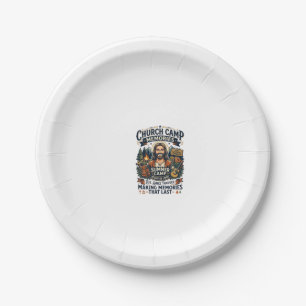 Jesus Church Camp VBS Nostalgia Shirt Faith Based Paper Plate
