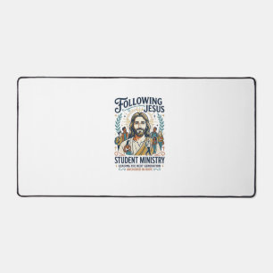 Jesus Church Merch Youth Camp Style Shirt Faith Ba Desk Mat