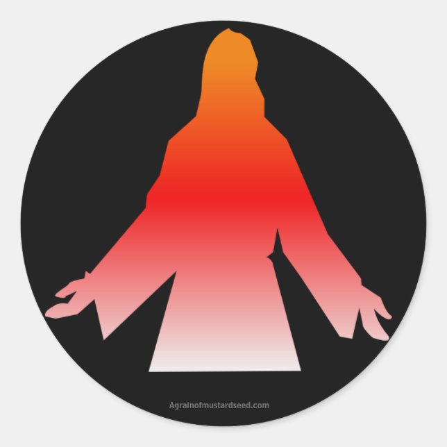 Jesus Classic Round Sticker (Front)