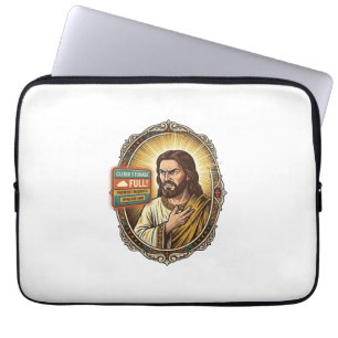 Jesus Cloud Storage Full Warning Paywall Tech Humo Laptop Sleeve