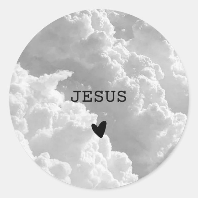 Jesus clouds sticker (Front)