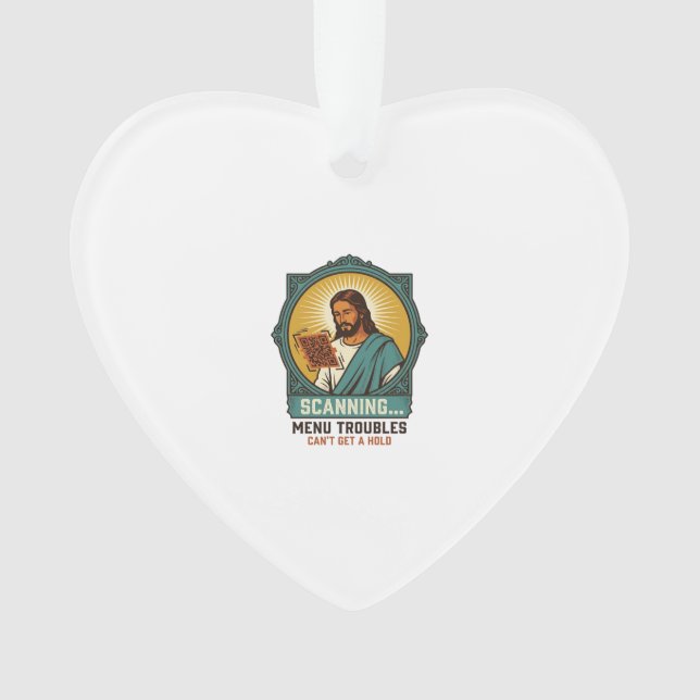 Jésus Code QR flou ne scannera pas Menu Humour Tec (devant)