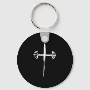 Jesus Coffee Gym Repeat, Gym Coffee Jesus - Front  Keychain
