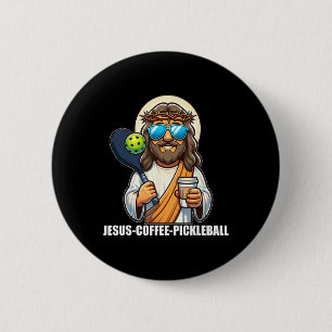 Jesus Coffee Picklenall Funny Christian Picklebyll 2 Inch Round Button