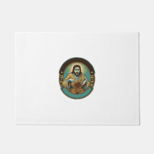 Jesus Coffee Stain Pants Before Meeting Office Wor Doormat