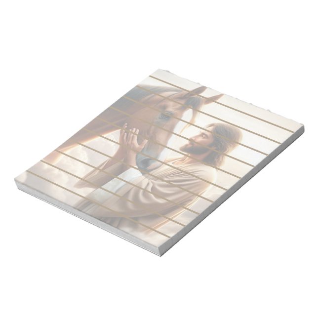 Jesus Comforting a Horse in Heaven Notepad (Rotated)