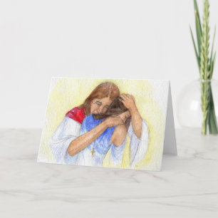 "Jesus Comforts Us." Greeting Card