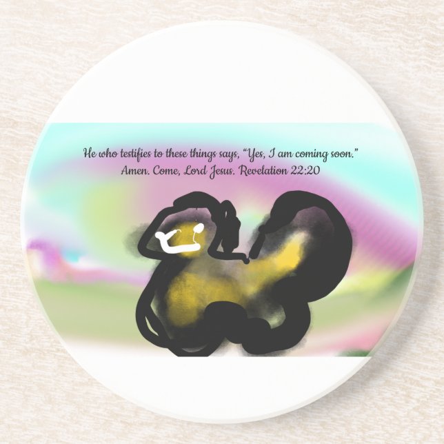 jesus coming  coaster (Front)