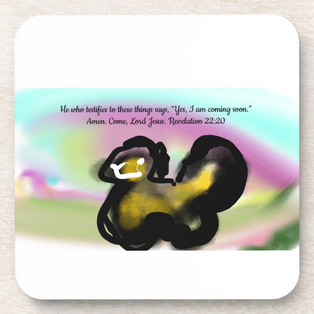 jesus coming  coaster (Front)