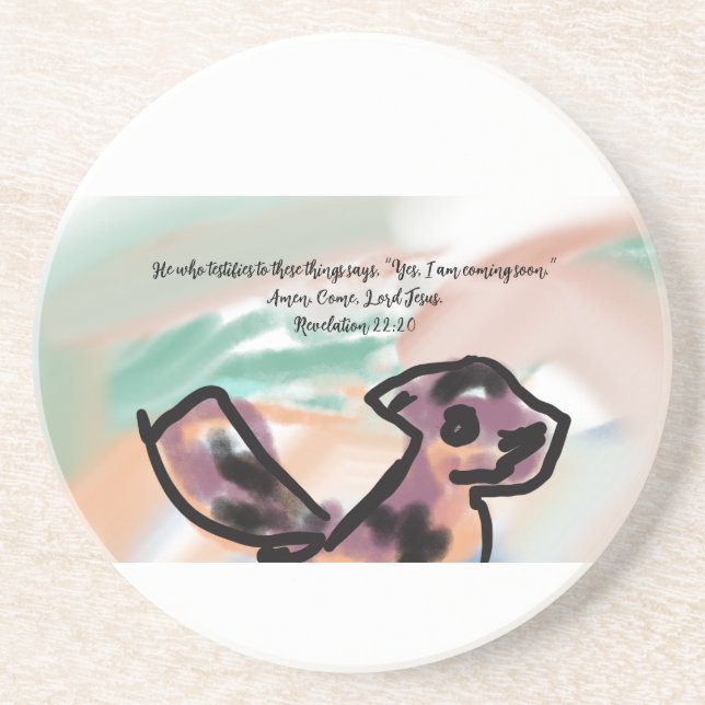 jesus coming  coaster (Front)