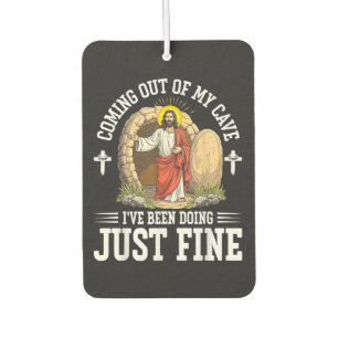 Jesus Coming Out Of My Cave Air Freshener
