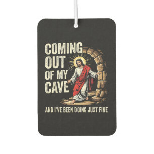 Jesus Coming Out Of My Cave Air Freshener
