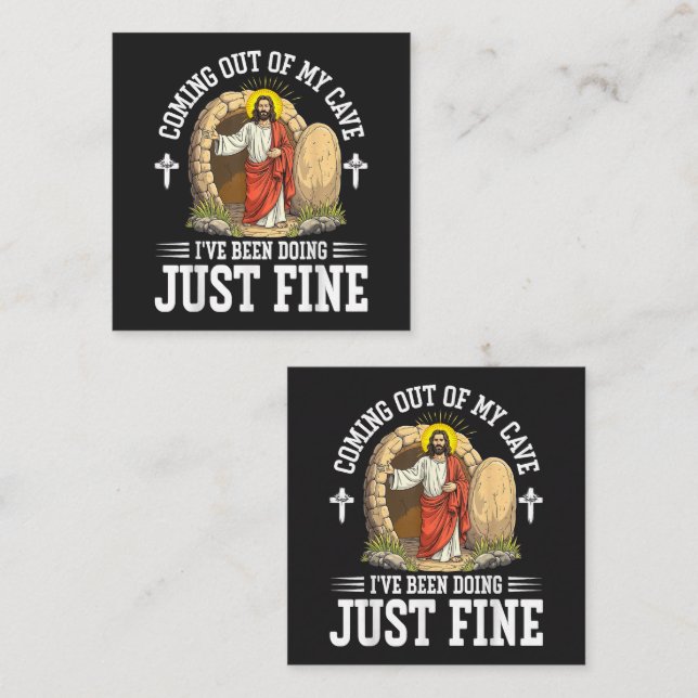 Jesus Coming Out Of My Cave Card (Front/Back)