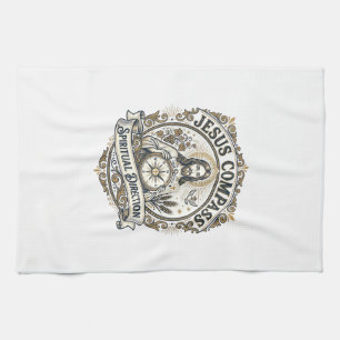 Jesus Compass Spiritual Direction Jesus Compass Sp Kitchen Towel