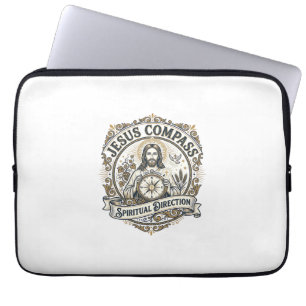 Jesus Compass Spiritual Direction Jesus Compass Sp Laptop Sleeve