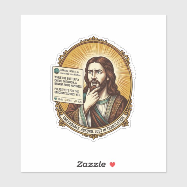 Jesus Confused Auto Translate Post Fail Social Hum (Sheet)