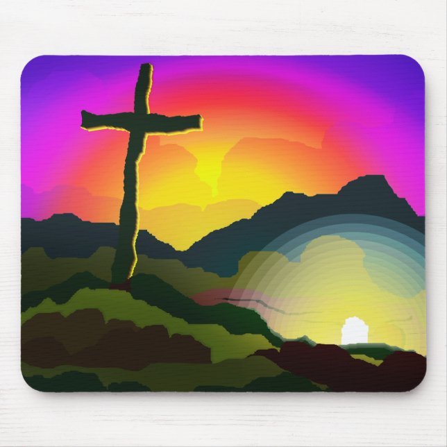 Jesus Conquers Death Mouse Pad (Front)